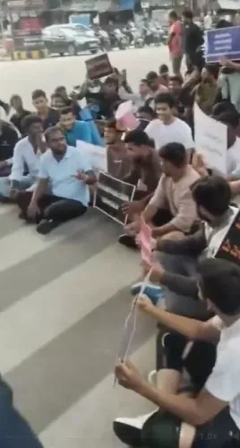 Hyderabad job aspirants protest for 20,000 police vacancies in Telangana