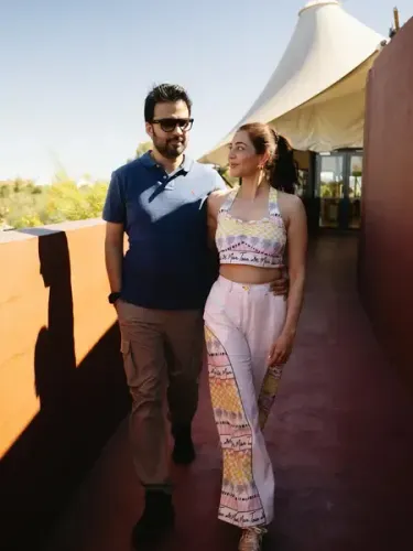 Kajal Aggarwal experiences a ‘magical moment’ at the Field of Light with husband Gautam Kitchlu