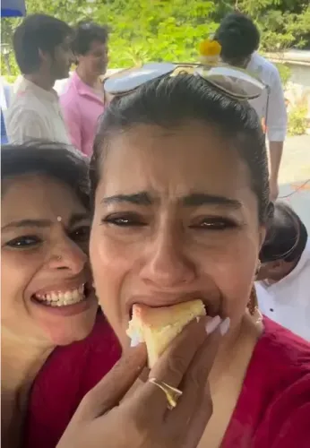 Kajol Playfully Questions 'Whose Birthday Is It?' While Tanishaa Feeds Her Cake