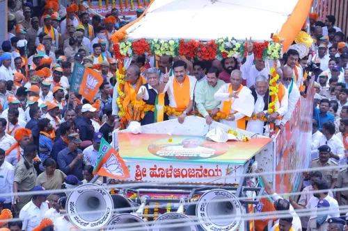 BJP Candidates Nominate for Karnataka Bypolls Amidst Enthusiastic Processions