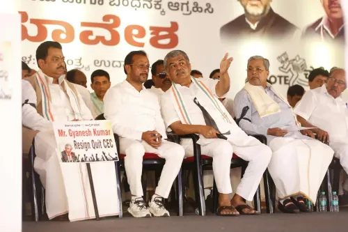 Karnataka Congress protests at Freedom Park, demands CEC Gyanesh Kumar's resignation