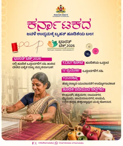 Karnataka Secures ₹2,821 Cr Textile MoUs at Bharat Tex 2026