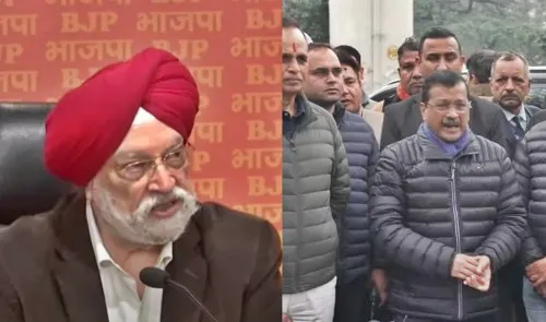 Kejriwal tells slum dwellers 'voting for BJP amounts to suicide'; Hardeep Puri hits back