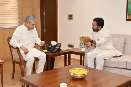 जी किशन रेड्डी ने रेल मंत्री वैष्णव से मुलाकात की, तेलंगाना की रेल परियोजनाओं की समीक्षा