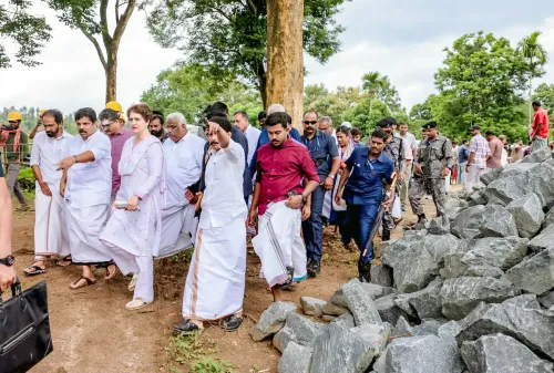 Priyanka Gandhi visits Wayanad landslide site 18 days after tragedy