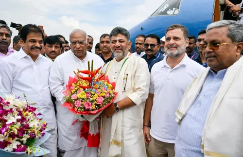 Kharge, Rahul Gandhi land in Bengaluru for D.K. Shivakumar swearing-in