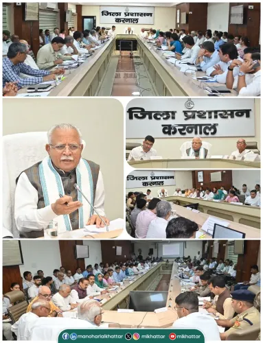 Khattar Chairs DISHA Meet in Karnal, Reviews Scheme Delivery