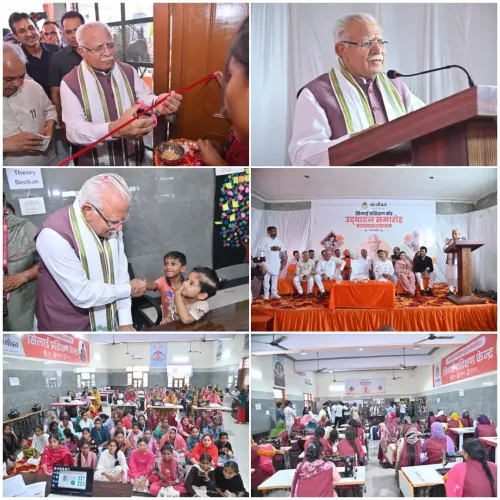 Khattar inaugurates sewing training centre in Nilokheri village