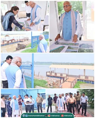Khattar Inspects Yamuna Ghats, Flags Flood-Mitigation Push