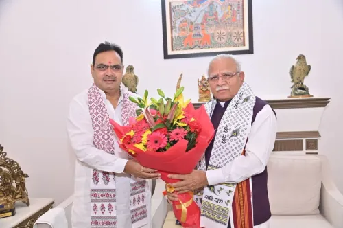 Khattar Meets Rajasthan CM on Power, Housing, Metro Plans