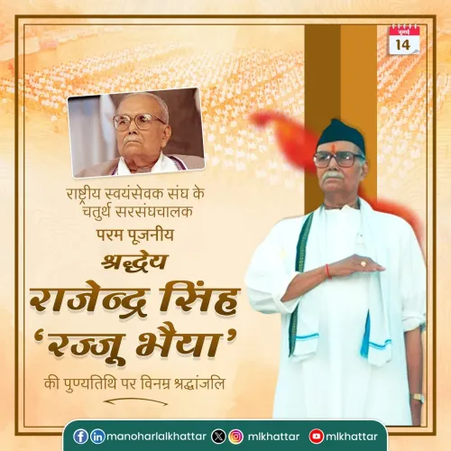 Khattar pays tribute to RSS chief Rajju Bhaiya on death anniversary