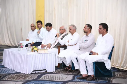 Khattar Reviews Development Works in Nilokheri Jan-Sampark Drive