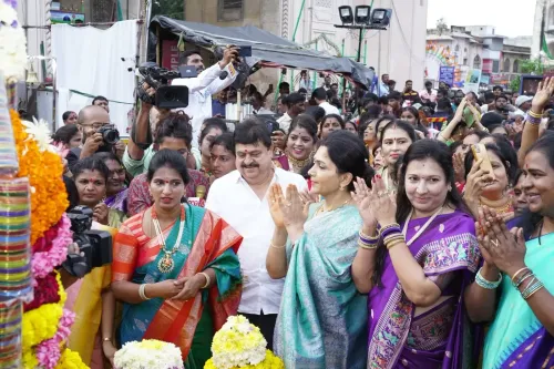 Did Khushbu Celebrate 'Bathukamma' at Charminar Temple?