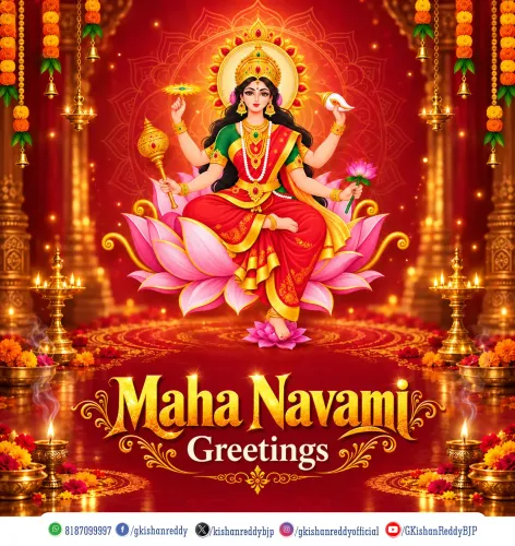 Kishan Reddy Extends Maha Navami Greetings to Nation