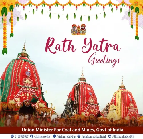 Kishan Reddy Greets Devotees on Jagannath Rath Yatra