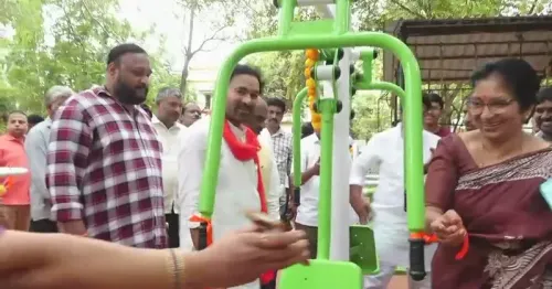 Kishan Reddy Inspects Open Gym at Sriniketan Colony, Hyderabad