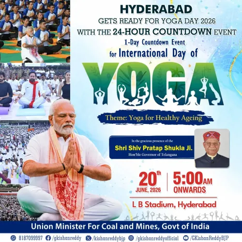 Kishan Reddy invites Hyderabad for Yoga Day 2026 countdown