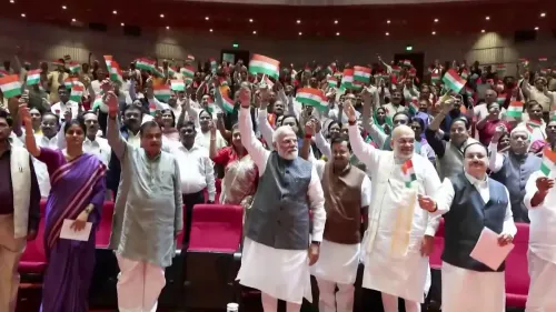 Kishan Reddy joins NDA's Mangal Milan with Tiranga, Vande Mataram