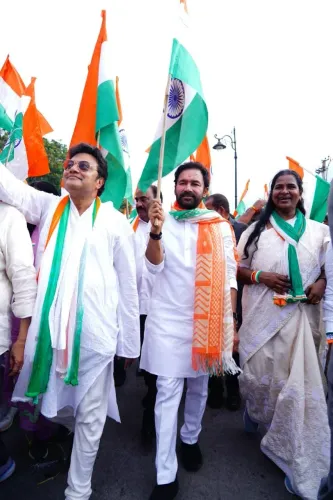 Kishan Reddy leads Tiranga Yatra ahead of Independence Day