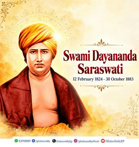 Kishan Reddy pays tribute to Swami Dayanand Saraswati on punyatithi
