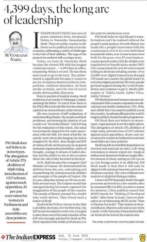 Kishan Reddy shares Venkaiah Naidu column on Modi's governance era