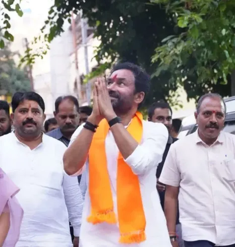 Kishan Reddy Visits Nallakunta Basti in Amberpet Constituency
