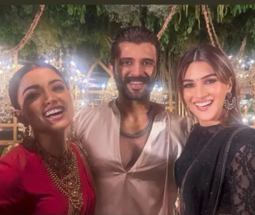 Kriti Sanon Delights Fans with Adorable BTS Moments from Rashmika and Vijay's Hyderabad Reception