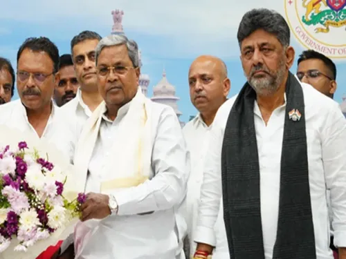 Karnataka's CM Siddaramaiah Embraces 6 Surrendered Maoists with Roses and Indian Constitution