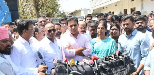 KTR visits BRS leader in Sangareddy Jail, slams Congress for vindictive politics