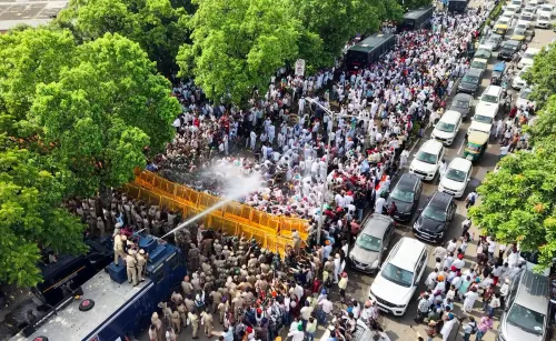 Sachin Pilot leads Congress protest in Chandigarh, demands Punjab FM Cheema's resignation