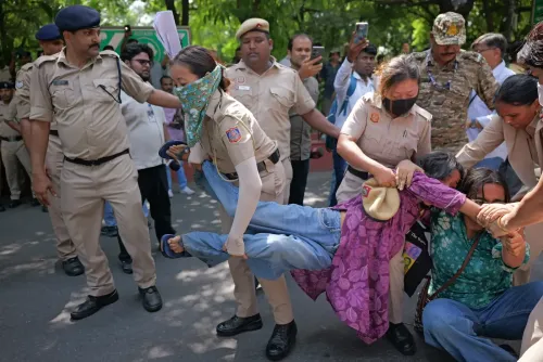 Left unions demand CEC Gyanesh Kumar's resignation, protesters detained in Delhi