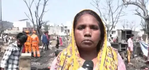 Devastating Fire Engulfs Lucknow's Vikas Nagar Slum: Residents Share Heartbreaking Tales