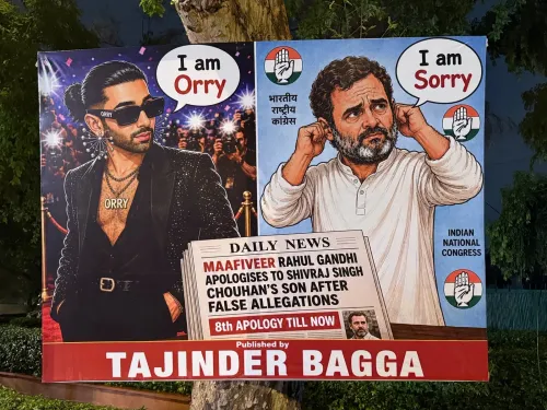 'माफीवीर' राहुल गांधी: भाजपा नेता तजिंदर बग्गा ने दिल्ली में लगाए विवादित पोस्टर