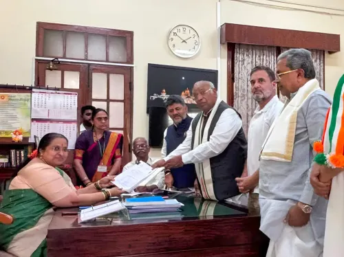 Kharge files Rajya Sabha nomination in Bengaluru; Karnataka Congress hit by cabinet revolt