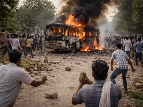 Fatal Bus Collision in Jodhpur Sparks Outrage as Mob Burns Vehicle