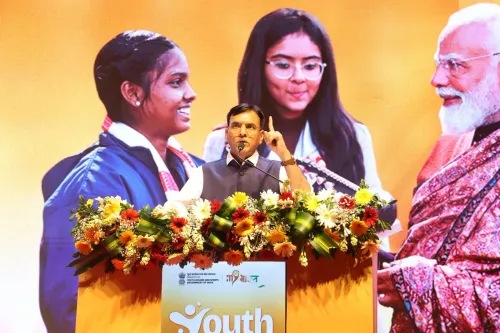 Mandaviya at MY Bharat Youth Convention, New Delhi