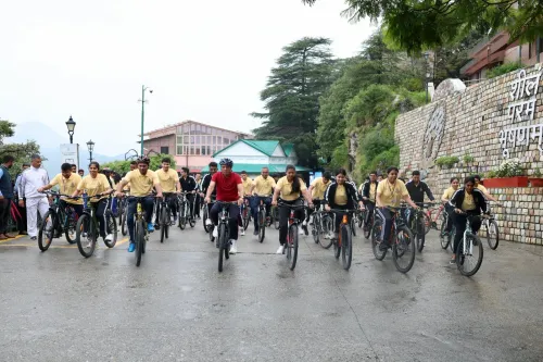 Mandaviya Cycles with IAS Probationers at LBSNAA Mussoorie