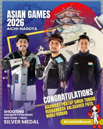 Mandaviya hails India's silver in Men's 50m Rifle 3P Team at Asian Games 2026