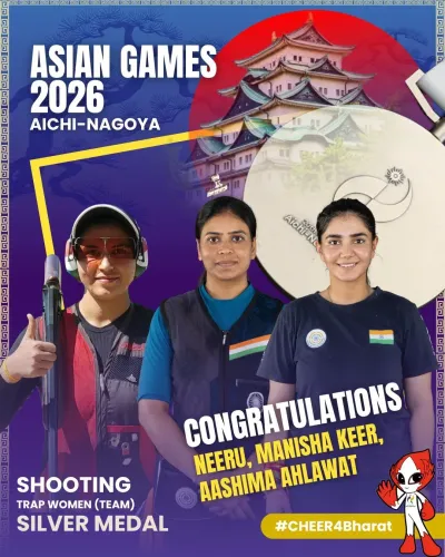 Mandaviya hails India's Silver in Women's Trap Team at Asian Games 2026