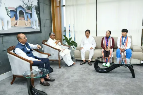 Manipur CM felicitates Mirabai Chanu, Roshibina Devi for Asian Games silvers