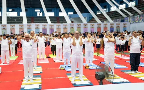 Manipur CM, Governor mark 12th International Yoga Day in Imphal