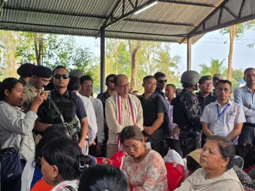 Manipur's Chief Minister Visits Jiribam to Support Displaced Families and Promote Peace Initiatives