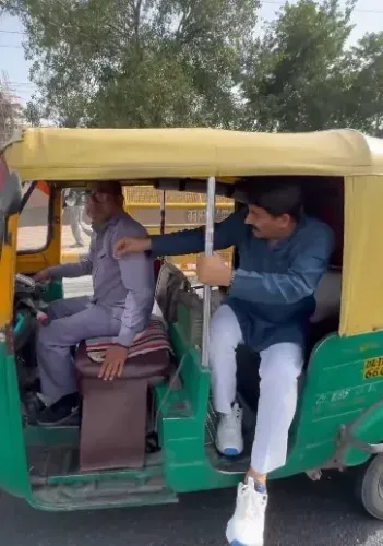 Manoj Tiwari travels by auto in BJP's public transport push after Modi appeal