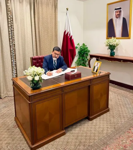 India's MEA signs condolence book at Qatar Embassy over Father Amir's death