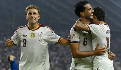 Merino brace sends Spain into Nations League last eight after Croatia comeback