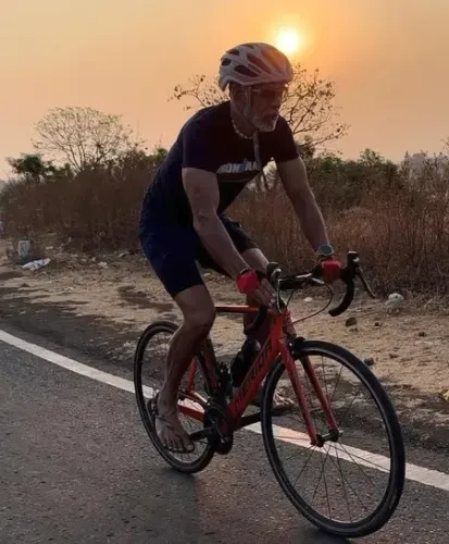 Milind Soman and Ankita Konwar Tackle a 55 km Cycling Challenge at Panhala Fort