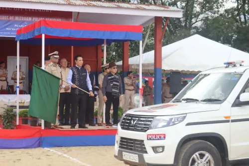 Mizoram CM flags off 219 police vehicles under ASUMP Scheme in Aizawl