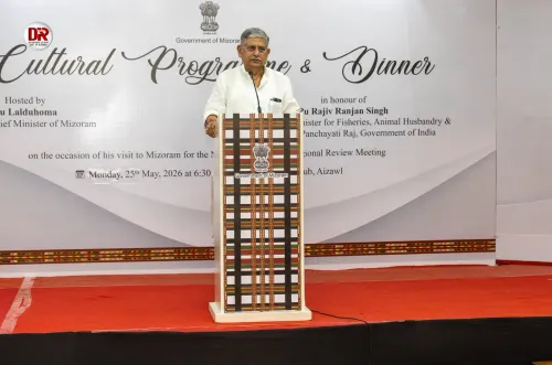 Mizoram CM Lal Duhoma Hosts Union Minister Rajiv Ranjan Singh in Aizawl