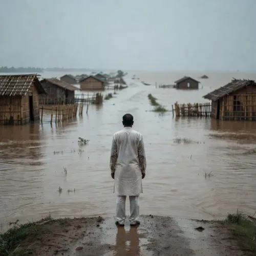 CM Himanta surveys Assam flood damage, addresses media