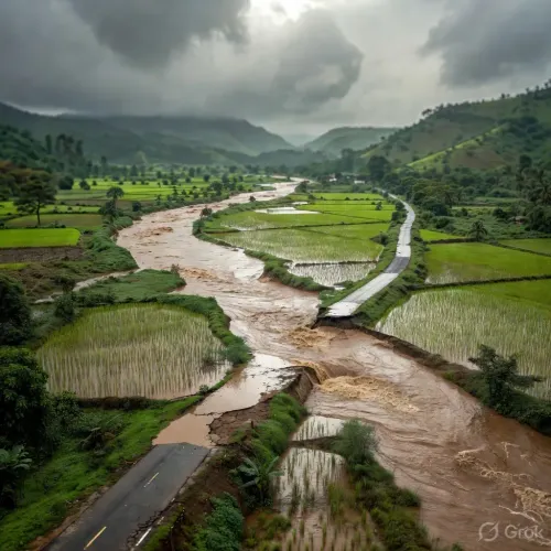 CM Pema Khandu, JP Nadda Review Arunachal Flood Crisis